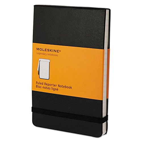 Hachette Book Group QP511 Ruled Reporter Notebook - 5.5 x 3.5 in., Black Cover - 192 Sheets