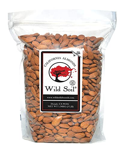 Wild Soil Terra Preta Almonds – Higher Protein and Higher Vitamin E Than Other Almonds, Beyond Organic: Eco Farmed with Proprietary Root Technology, Raw