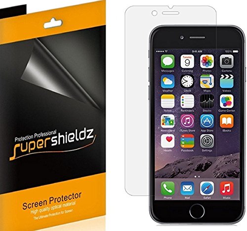 Supershieldz [6-Pack for Apple iPhone 8 Plus/iPhone 7 Plus Screen Protector Anti-Bubble High Definition Clear Shield + Lifetime Replacements Warranty- Retail Packaging