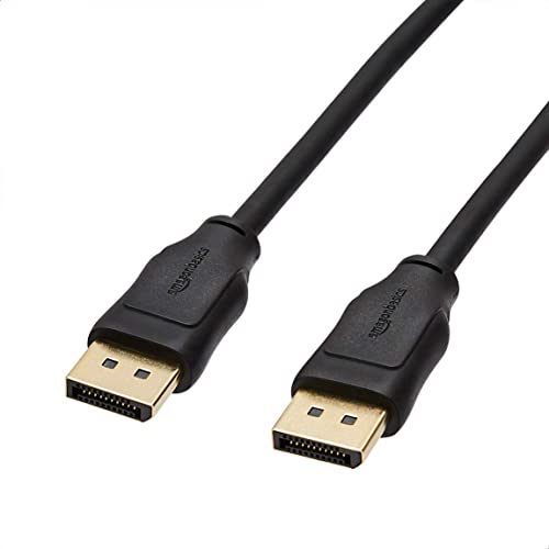 Amazon Basics DisplayPort to DisplayPort 1.2 Cable with 4K@60Hz, 2K@165Hz, 2K@144Hz Video Resolution - 3 Feet
