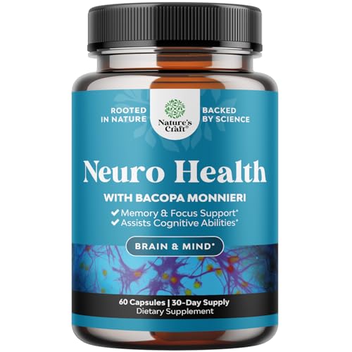Nootropic Brain Supplement for Memory and Focus Enhancement - Vitamins for Mental Health & Clarity with VIT A, B6, Riboflavin, Niacin, Thiamin & Folate - Cognitive Complex for Mind Vitality - 60 Ct
