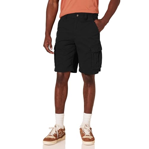 Amazon Essentials Men's 25 cm Classic-Fit Cargo Short (Available in Big & Tall), Black, 40W