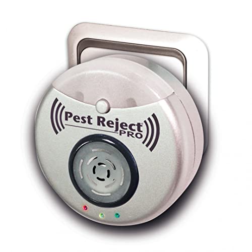 Pest Reject Pro (Original), Répulsif ultrasonique d'insectes, éloigne Les moustiques, Les rongeurs, Les Insectes et Les cafards, Appareil électronique répulsif, Couverture de 300m2.