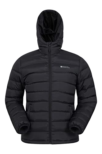 Mountain Warehouse Seasons Mens Puffer Jacket - Lightweight Coat Black Small