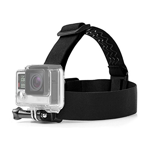 ASOCEA Elastic Adjustable Head Strap Mount Belt Screw Compatible with AKASO EK7000 GoPro Hero 7/6/5/4 Black 4k Campark ODRVM Pictek 12MP 1080p APEMAN Waterproof Action Cameras