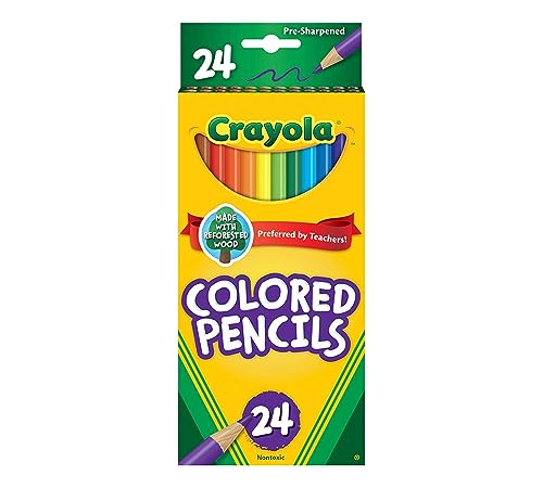 Crayola Colored Pencils, Assorted Colors, 24 Count