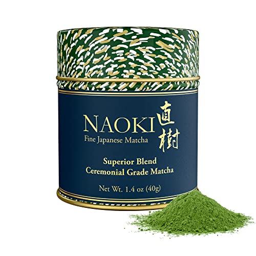 Authentic Naoki Matcha Green Tea Powder Superior Ceremonial Grade - Japanese 40g (1.4oz) - Experience The True Essence of Japanese Uji Matcha to Restore Focus, Vitality & Health