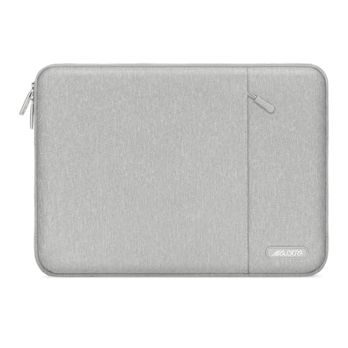 Mosiso Polyester Vertical Style Water Repellent Laptop Sleeve Case Bag Cover with Pocket for 13-13.3 Inch MacBook Pro, MacBook Air, Notebook, Gray