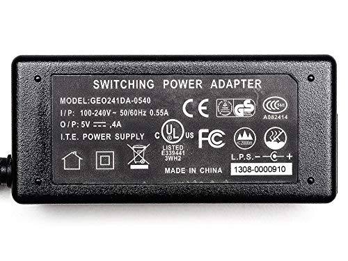 5V 4A (4000mA) Switching Power Supply - UL Listed