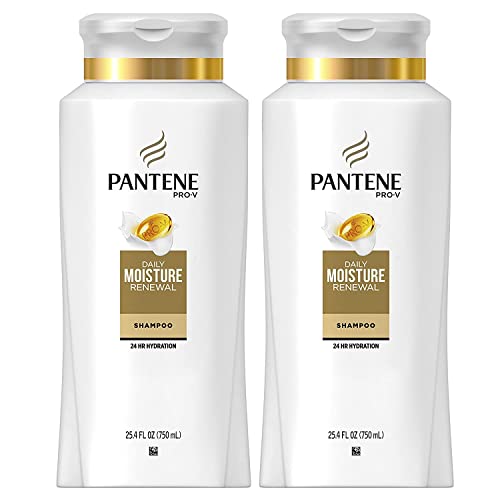 Pantene Pro-V Daily Moisture Renewal Hydrating Shampoo, 25.4 Fluid Ounces (Pack of 2) (Packaging May Vary)