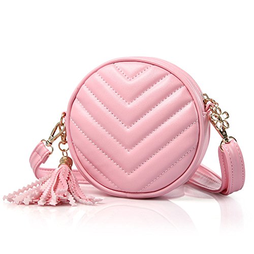 Pinky Family Girls' Purse Small Handbag Princess Crossbody Bag Kids Shoulder Purse Pink