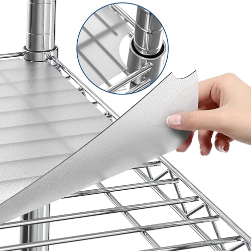 Sterling Shelf Liners Wire Shelf Liner 18 x 48 - for Wire Shelf System - 4 Pack in Clear - Plastic Wire Shelving Shelf Mats