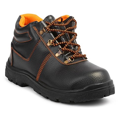 NEOSAFE Spark A5005 PVC Labour Safety Shoes ( 7, Black)