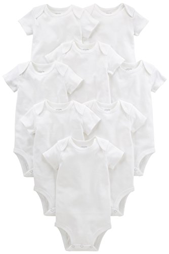 Simple Joys by Carter's Baby 8-Pack Short-Sleeve Bodysuit, White, 24 Months