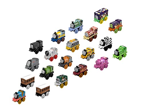 Thomas & Friends Toy Trains MINIS 20 Pack of Miniature Push-Along Engines & Railway Vehicles for Pretend Play​ Preschool Kids Ages 3+ Years (Amazon Exclusive)