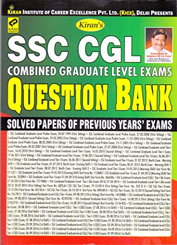 Kiran’s SSC CGL Combined Graduate Level Exams Question Bank 1999-2016 (47 Solved Papers of Previous Year Exams) - 1827