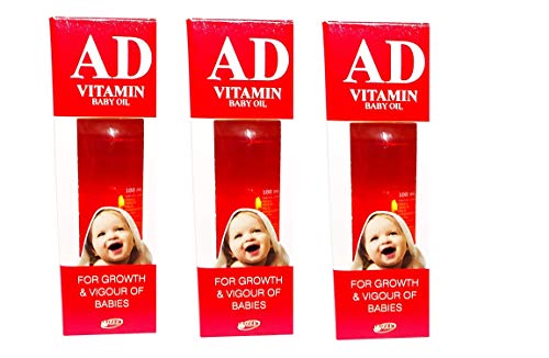 Zee lab Ad Baby Massage Oil ( Pack Of 3 Bottle , Each 100 Ml ) - With Vitamin A,D,E, N Olive Oil