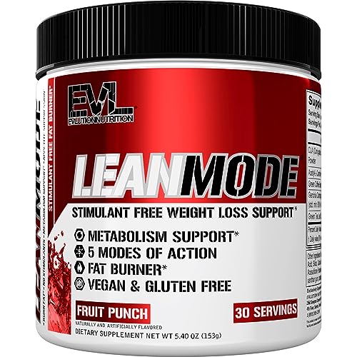LeanMode Weight Loss Support Powder - Premium Non-Stimulant Thermogenic Fat Burner and Metabolism Support Powder with CLA Acetyl L-Carnitine Green Tea Extract and Garcinia Cambogia - Fruit Punch