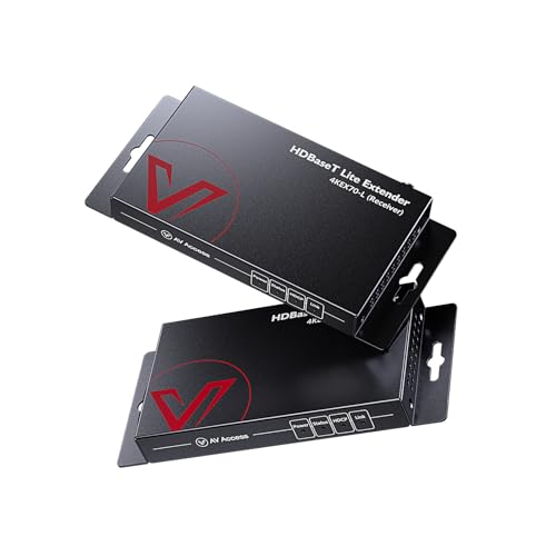 AV Access HDBaseT 4K HDMI Extender Up to 70M, 4Kx2K@60/30Hz 1080P@60Hz HDR10 and 3D over Cat5e/6/6a/7, EDID Management CEC, HDCP 2.2, 2-Way PoE + IR + RS232 (4KEX70-L)