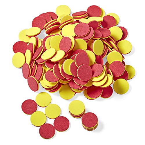 hand2mind Foam Two-Color Counters for Kids Ages 5-8, Math Supplies for Early Math Learners, Math Manipulatives for Counting, Grouping, and Bingo Chips, Homeschool Supplies (Pack of 200)