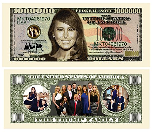 American Art Classics American Art Classics Pack of 100 - Melania Trump - First Lady - First Family Million Dollar Bill