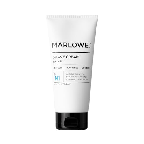 MARLOWE. Rasiercreme mit Sheabutter & Kokosöl Nr. 141 170 ml | Natürliche Rasur besser als Gel | Männer und Frauen | Leichter Zitrusduft | Am besten für eine gründliche Rasur | Für empfindliche Haut zugelassen