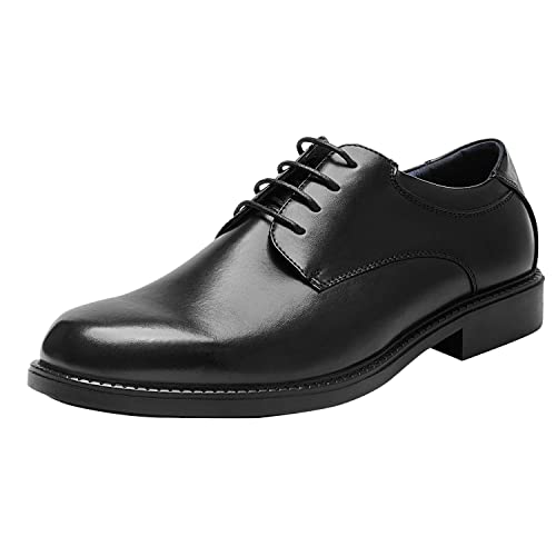 Bruno Marc Men's Downing-02 Black Leather Lined Dress Oxford Shoes Classic Lace Up Formal Size 10.5 M US