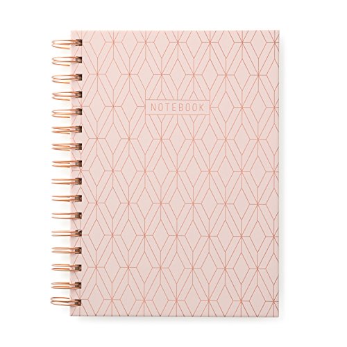 Designworks Ink Twin-Wire Bound Journal, Copper Geo Pink