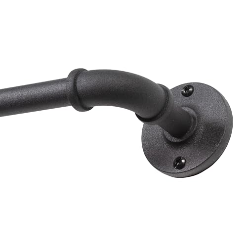 Kenney KN90031 5/8" Adler Rust Resistant Indoor/Outdoor Ceiling or Wall-Mount Window Curtain Rod, 48-84”