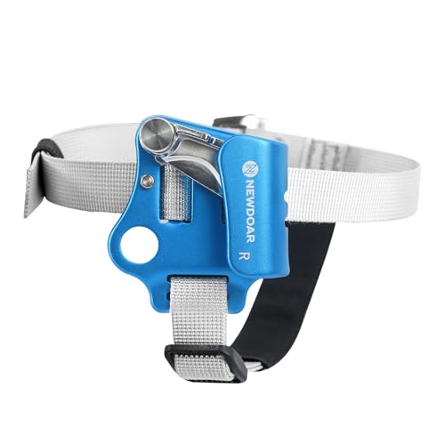 NewDoar Rechtsfuß Ascender Riser Klettern Baum Baumpfleger Bergsteigen Abseilen Quick Step Ausrüstung Klettergerät für 8~13 mm Seil-Blau