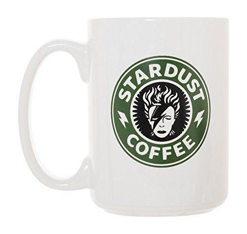 Grande tasse à café Stardust de 425,2 g de luxe, double face, inspirée de David Bowie