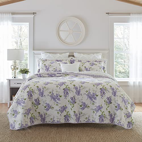 Laura Ashley Home Keighley Lilac Quilt Set Full/Queen 221051