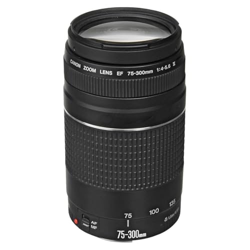 Canon EF 75-300mm f/4-5.6 III Telephoto Zoom Lens for Canon SLR Cameras, 6473A003 (Renewed)