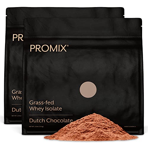 PROMIX: #1 Chocolate Undenatured Grass Fed Whey Isolate. Cold Processed -> Multi-stage Micro-filtration. 30G Protein /6.9G BCAA /.5G Fat /2G Carbs / <1g Lactose.Easy to Mix. (5LB bulk). Chocolate