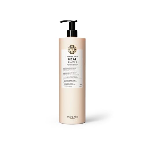 Maria Nila - Head & Hair Heal Shampoo, 1 Liter - Beruhigendes & entzündungshemmendes Shampoo gegen Schuppen und Haarausfall - Mit Aloe Vera & Colour Guard Complex - Vegan & Tierfreundlich - Extragroß