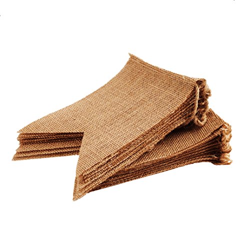 It's Party Time: 40Pcs Burlap Banner - Perfect DIY Party Decoration for a Wedding, Birthday, and Baby Shower