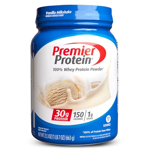 Premier Protein - Whey 100% Protein Powder - Vanilla Milkshake - 663g