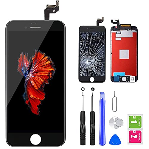QTlier LCD Touch Display for iPhone 6S Screen Replacement with Digitzer (Black)