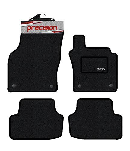 Precision Black Car Mats with GTD Logo For VW Golf MK7 (2013-2020) - SSQGTD42