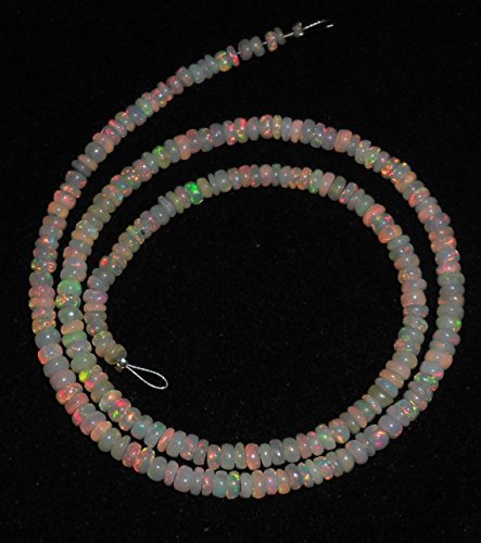 AAA Ethiopian Opal Smooth Rondelle loose gemstone Beads 3-6mm 16"inches