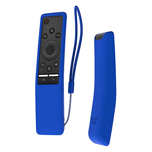 SIKAI CASE Silicone Shockproof Washable Anti-slip Grip Lanyard Case for Samsung Remote (Blue)