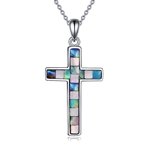 YFN Cross Necklace 925 Sterling Silver Celtic Knot Cross Infinity Heart Love Pendant Necklace 18"