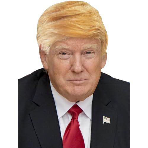 Funny Donald Trump Wig for Adults Kids Trumps MAGA President Hair Costume Wigs