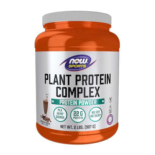 NOW Foods Sports Nutrition, Plant Protein Complex 22 Grams, Chocolate Mocha Powder, 2-Pound