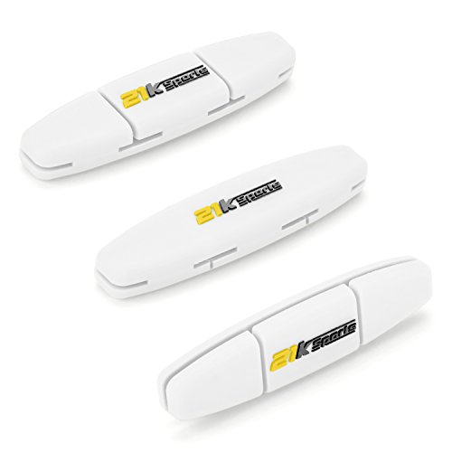 21K Sports Tennis Vibration Dampener- Set of 3-Tennis Shock Absorber for Strings- Best for Tennis Racket, Premium- Durable & Long-Lasting- Great for Tennis Players (Green) (White)