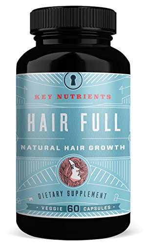 KEY NUTRIENTS Hair Full - Vitamins for Hair Growth + Thicker & Stronger Hair, Better Skin & Nails with Biotin, Keratin, Bamboo Extract, Gingko Bilboa for Women & Men - 60 Hair Pills Supplement Supply