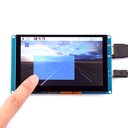 GeeekPi 5 Inch Capacitive Touch Screen 800x480 HDMI Monitor TFT LCD Display for Raspberry Pi 3/2 Model B/B+/Pi Zero & BeagleBone Black & PC
