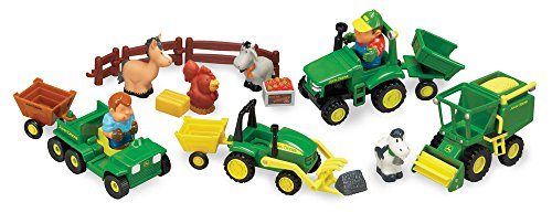 TOMY John Deere Farm Toy Set, Preschool Toy
