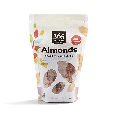 365 by Whole Foods Market, Roasted And Unsalted Almonds, 16 OZ