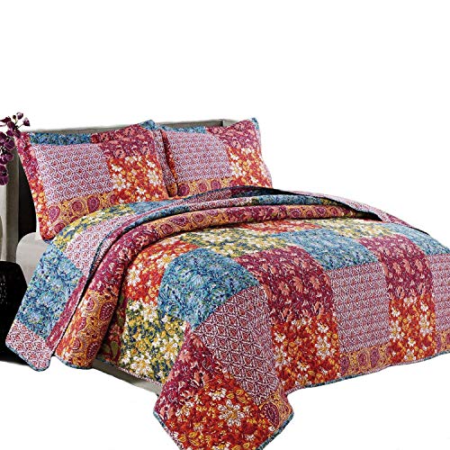 Coast to Coast Living 3-Pc Quilt Sets Luxurious Soft (Mosaic, King)
